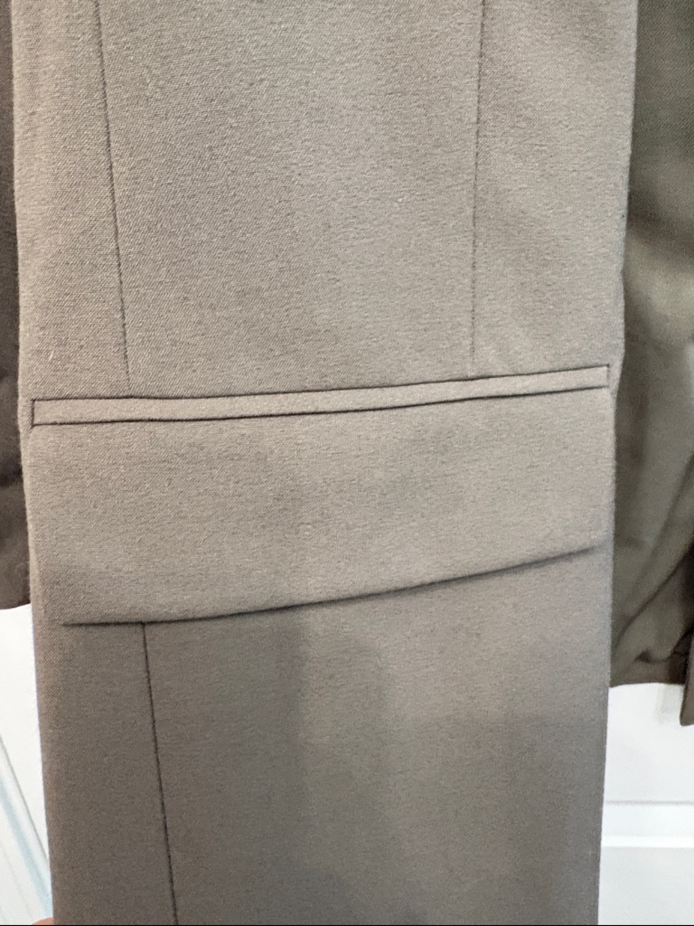ALLSAINTS Aleida Lightweight Tri Blazer Jacket in Dark Olive Green - Picture 6 of 8